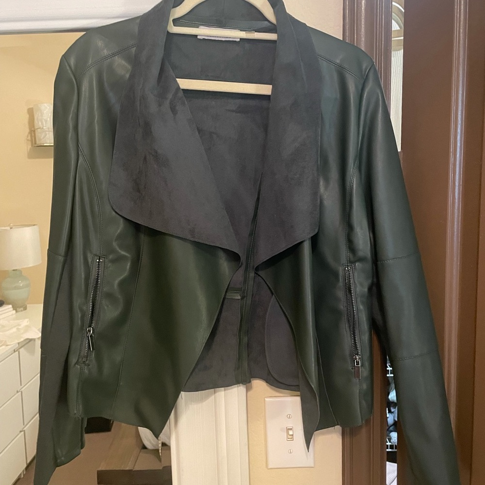 Emerald Green Leather / Suede Jacket